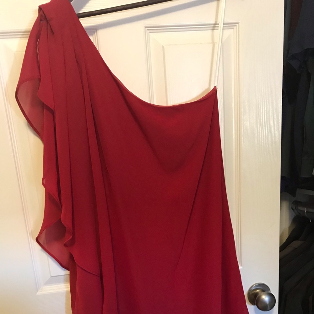 Charming Charlie’s one shoulder red dress NWT, Lg